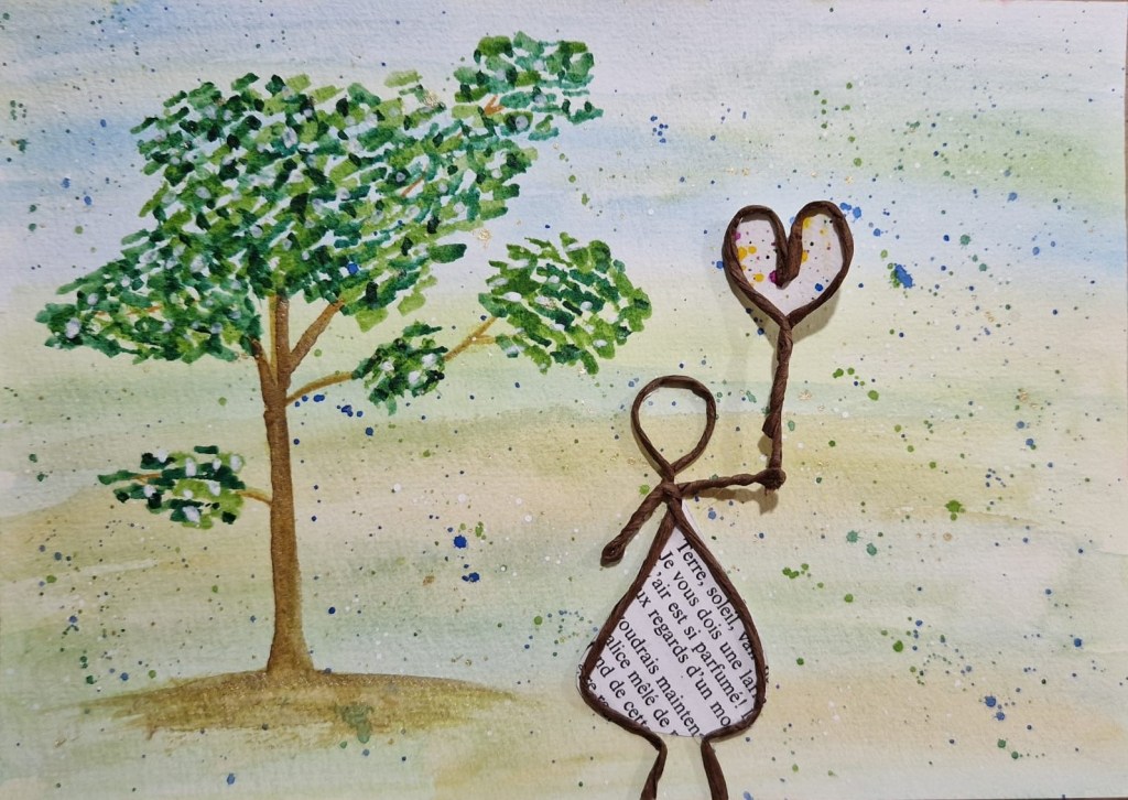 aquarelle - fil de fer