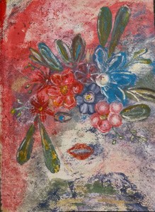 artiste Blois - peinture acrylique et empreintes - blois tableau exposition - cadeau fait main