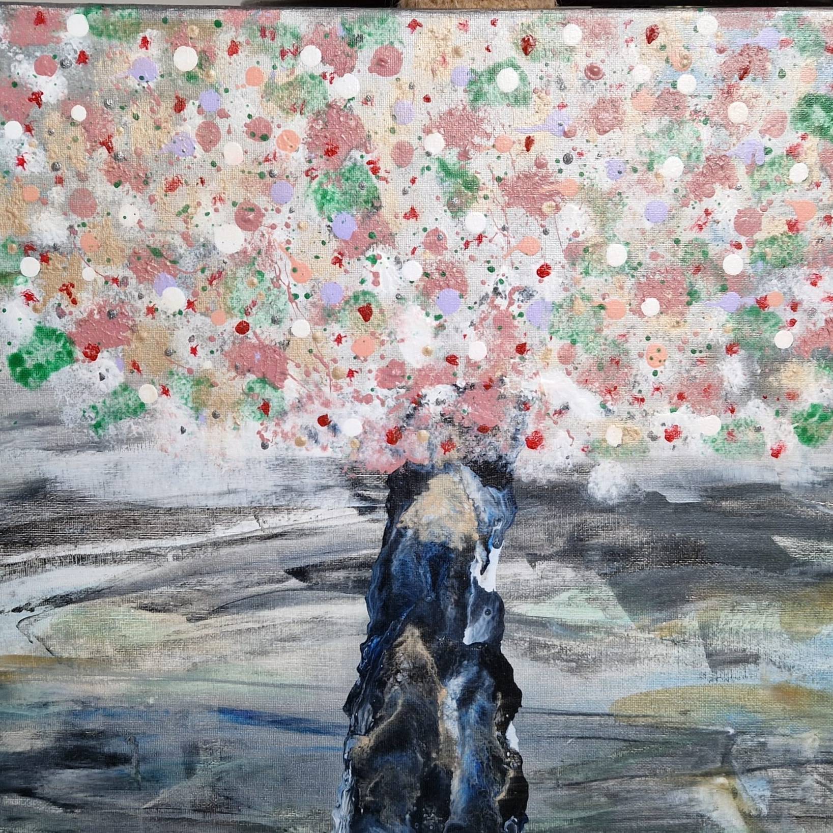 peinture intuitive - empreintes - pouring