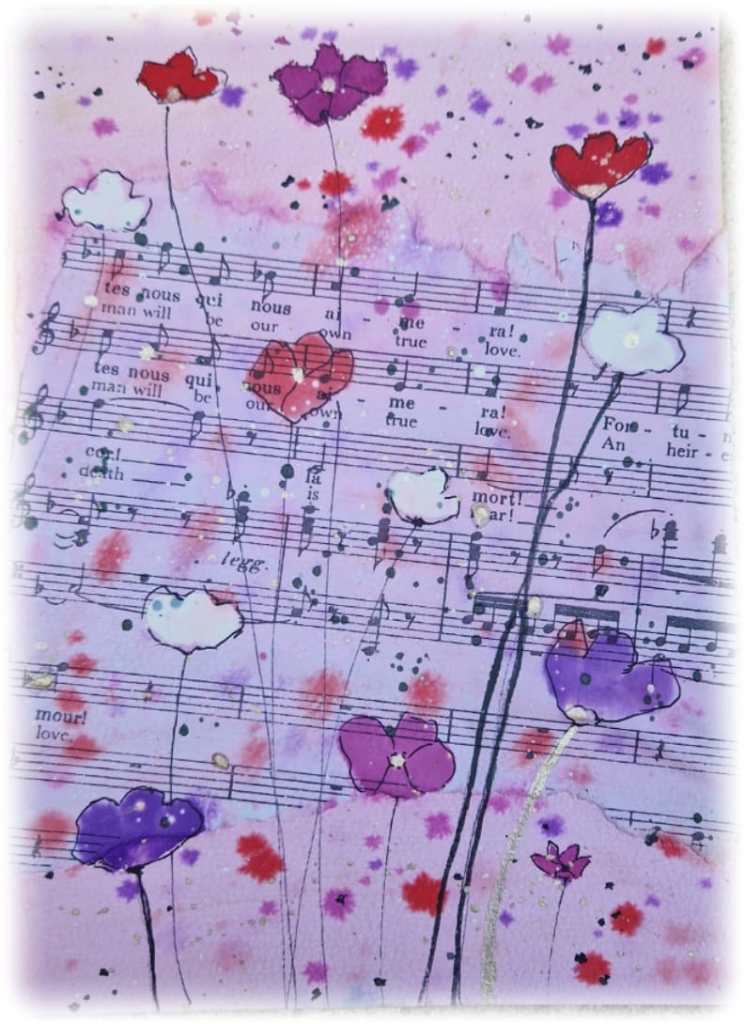 aquarelle - collage - marouflage