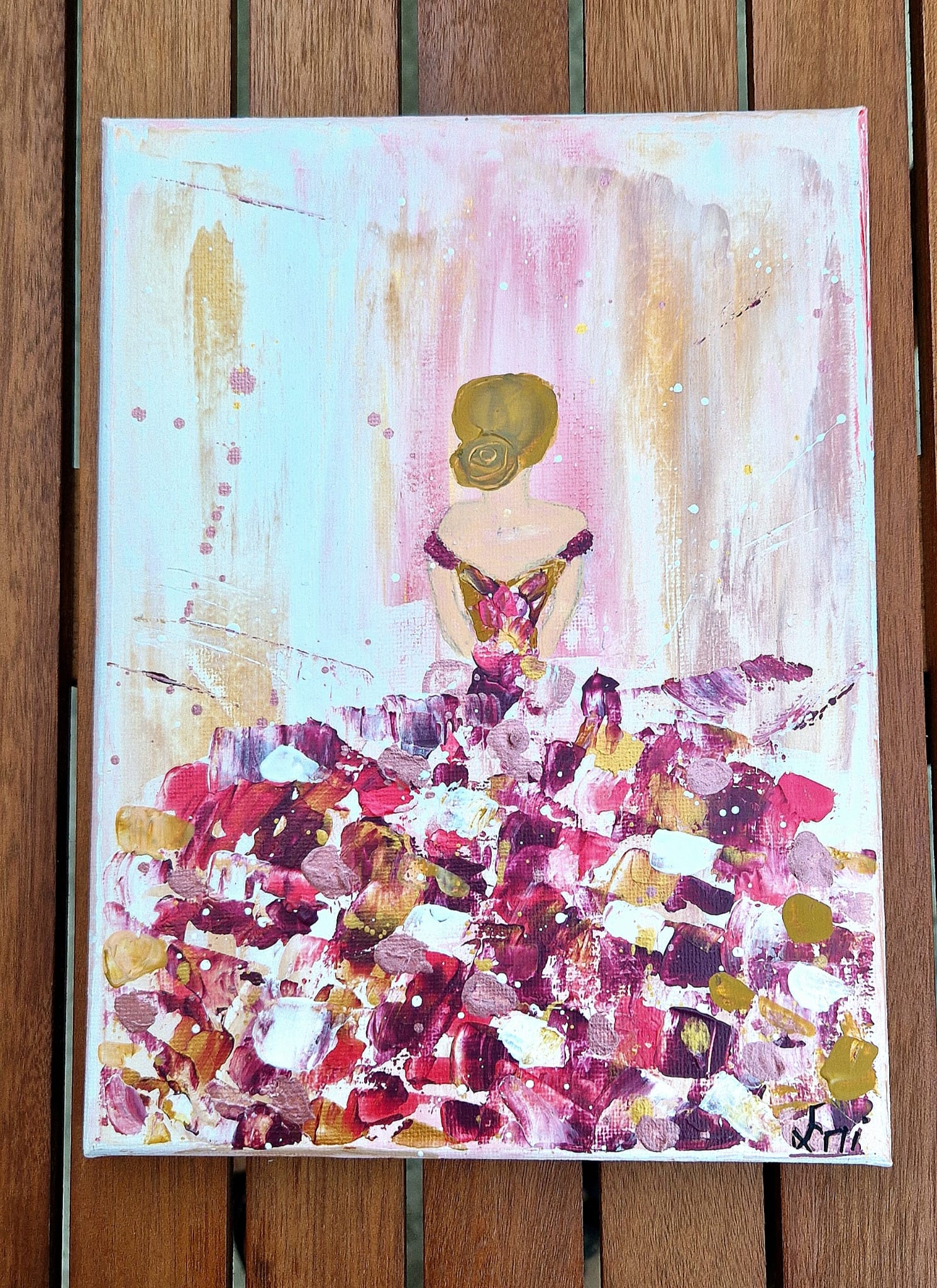 Tableau peinture acrylique au couteau - exposition Blois tableau - fait main - cadeau