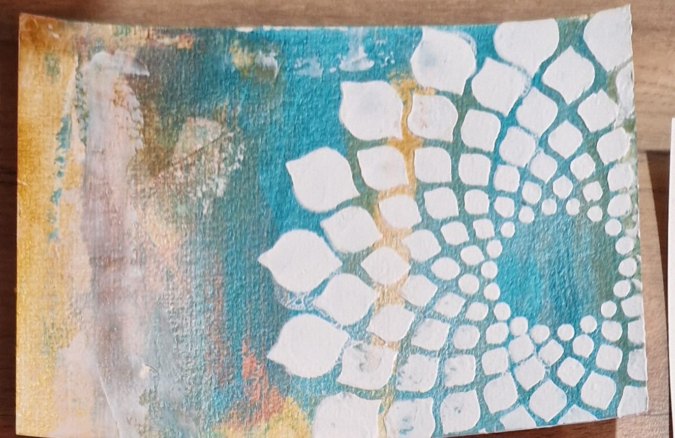 Carte peinture acrylique - cadeau - Blois - fait main