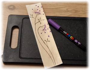 Marque page aquarelle et posca - cadeau - Blois - fait main